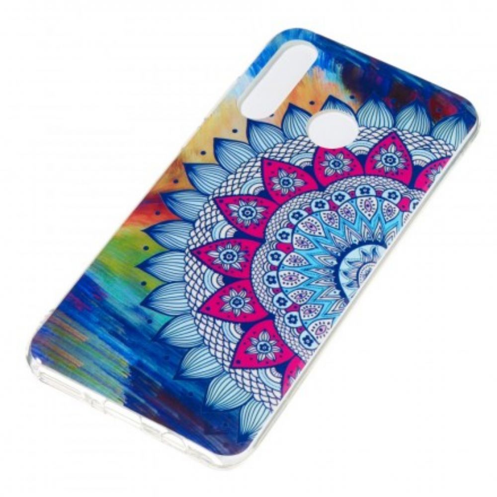 Telefoonhoesje voor Huawei P30 Lite Fluorescerende Kleurrijke Mandala