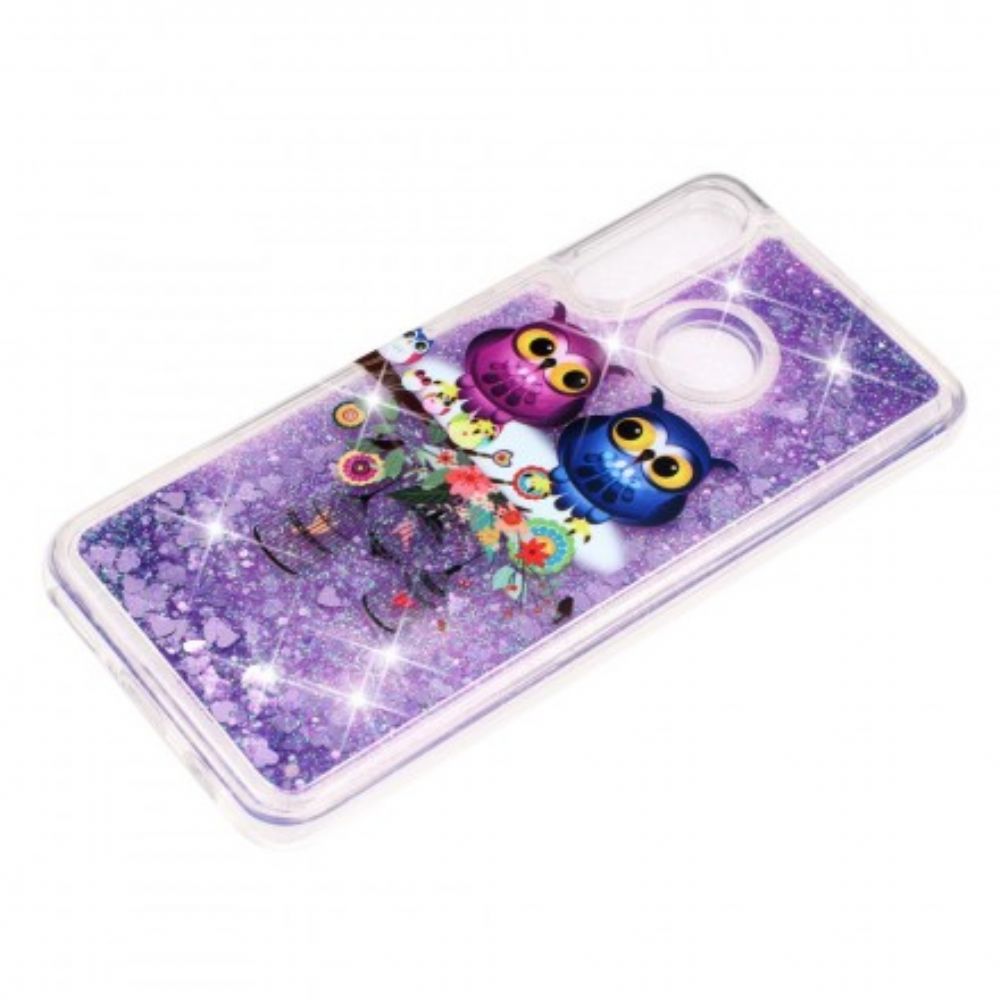 Telefoonhoesje voor Huawei P30 Lite Glitter Uilen