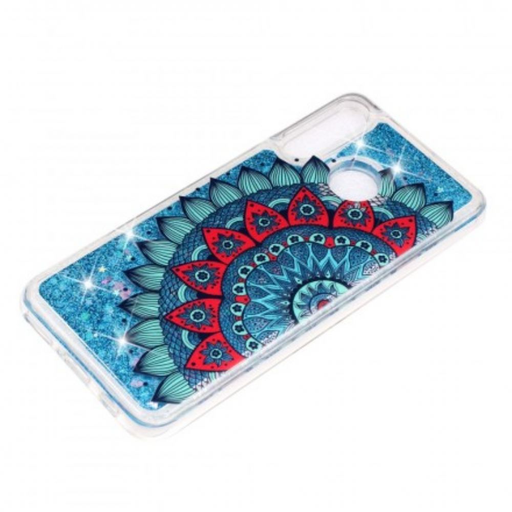 Telefoonhoesje voor Huawei P30 Lite Transparante Mandala-glitters