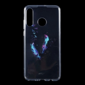 Telefoonhoesje voor Huawei P30 Lite Transparante Veren