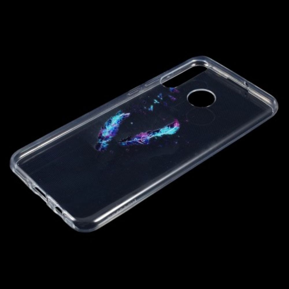 Telefoonhoesje voor Huawei P30 Lite Transparante Veren