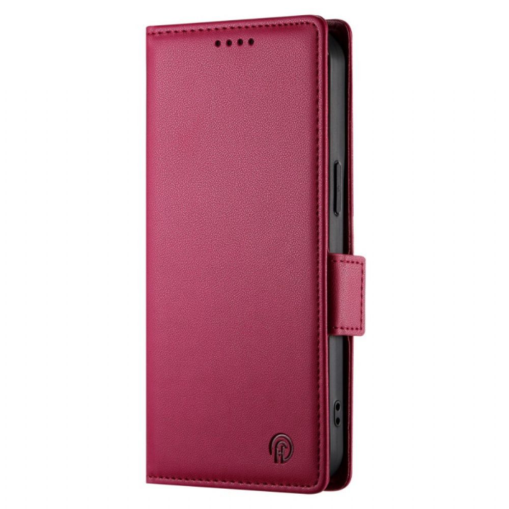 Flip Case Leren Oppo Reno 12 5g Ledereffect