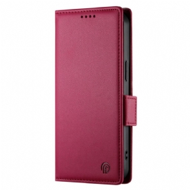 Flip Case Leren Oppo Reno 12 5g Ledereffect