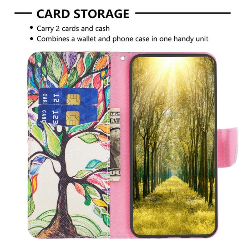 Flip Case Leren Oppo Reno 12 5g Levensboom