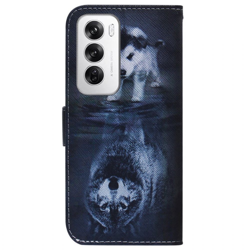 Flip Case Leren Oppo Reno 12 5g Puppydroom