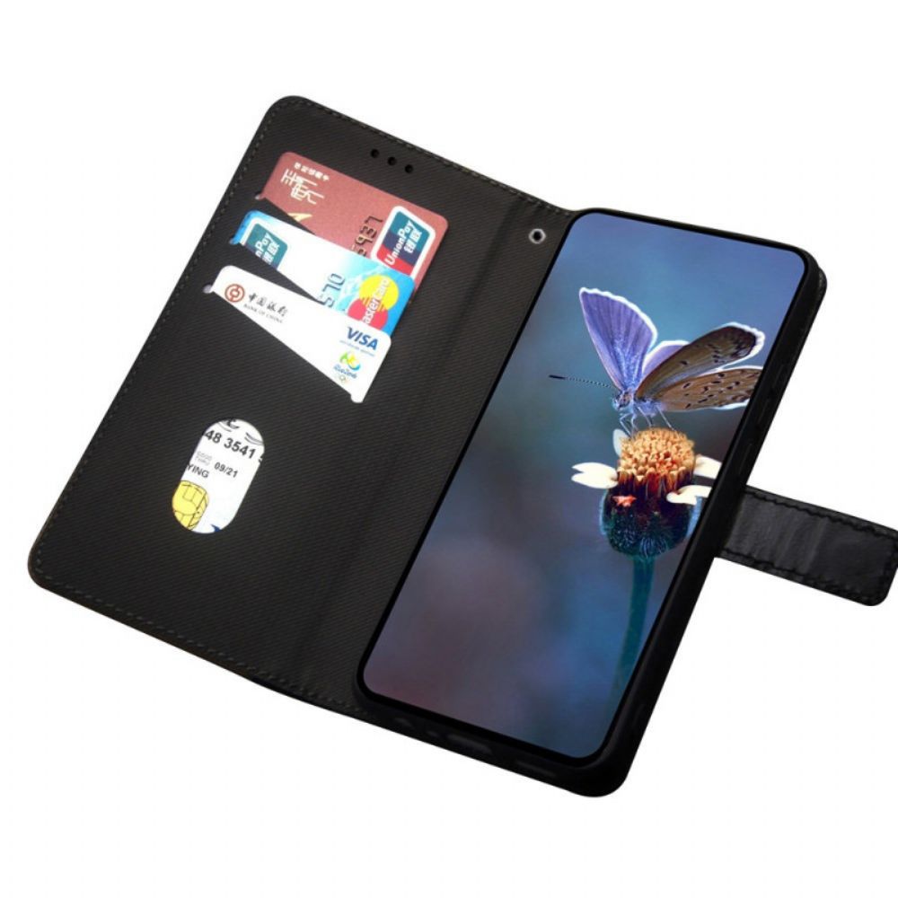 Flip Case Leren Oppo Reno 12 5g Tweekleurige Idewei