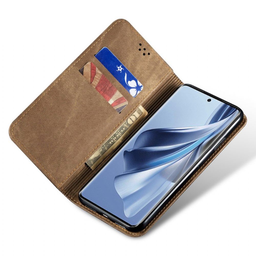 Folio-hoesje Oppo Reno 12 5g Jeansstof