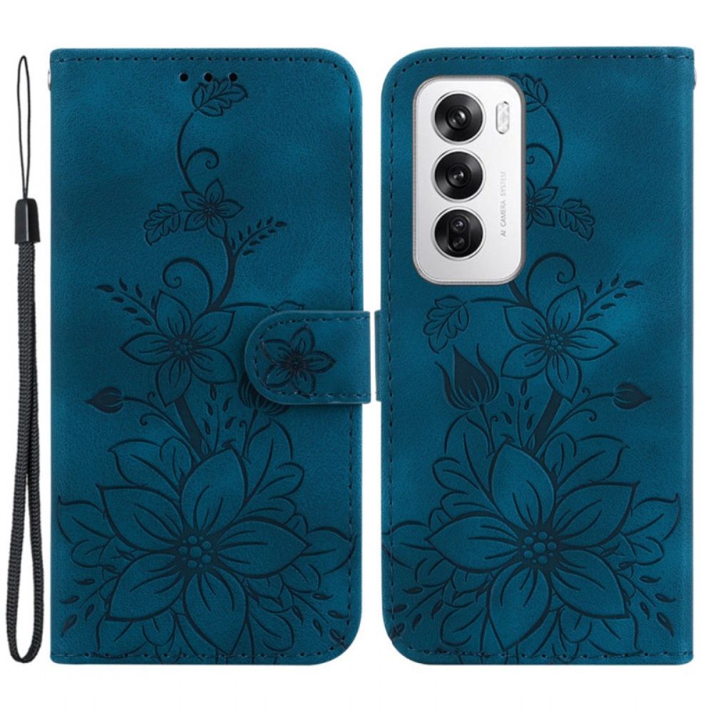 Folio-hoesje Oppo Reno 12 5g Telefoonhoesje Leliebloemen