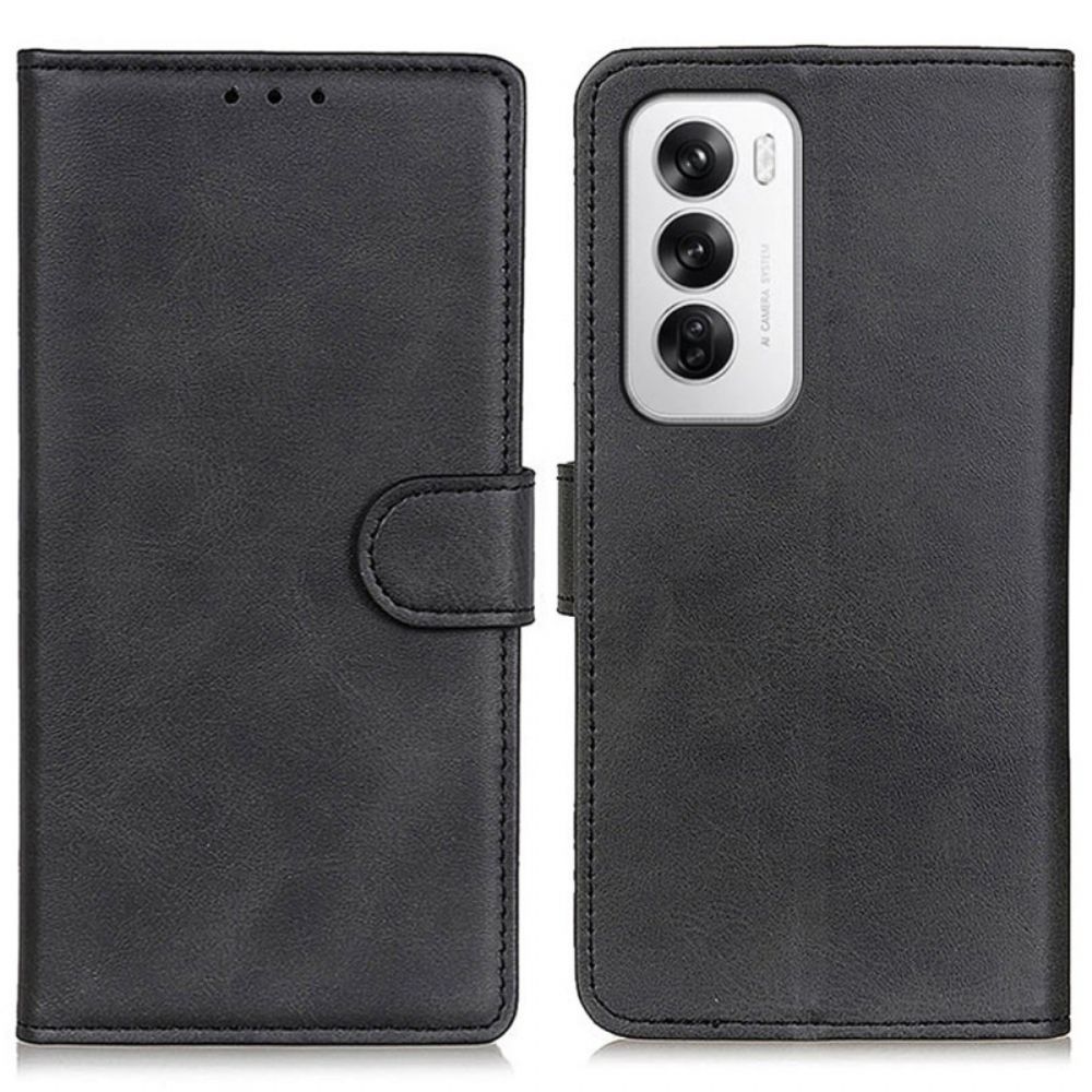 Folio-hoesje Oppo Reno 12 5g Telefoonhoesje Mat Kunstleer