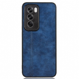 Hoesje Oppo Reno 12 5g Imitatieleren Stiksels Bescherming Hoesje