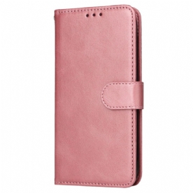 Leren Hoesje Oppo Reno 12 5g Effen Kunstleer Met Riem Bescherming Hoesje