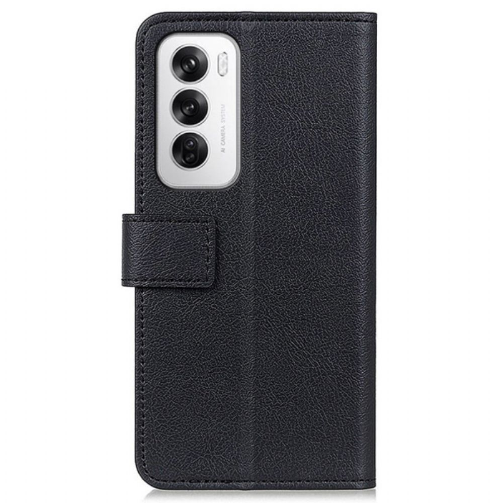 Leren Hoesje Oppo Reno 12 5g Klassiek Bescherming Hoesje