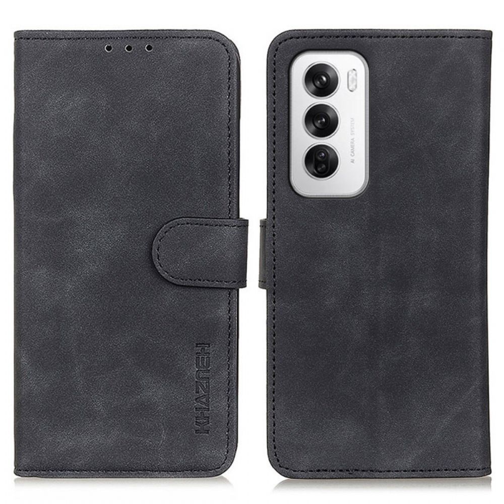 Leren Hoesje Oppo Reno 12 5g Retro-effect Khazneh Bescherming Hoesje