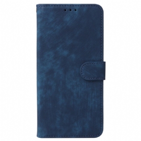 Leren Hoesje Oppo Reno 12 5g Suède-effect Met Riempje