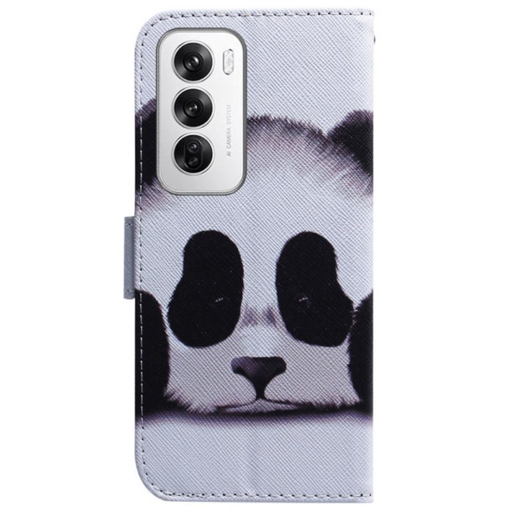 Leren Hoesje Voor Oppo Reno 12 5g Panda