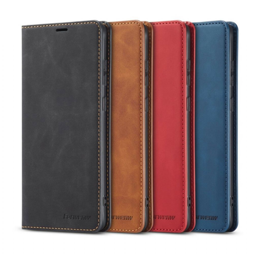 Bescherming Hoesje voor Samsung Galaxy S10 5G Folio-hoesje Lederen Effect Forwenw