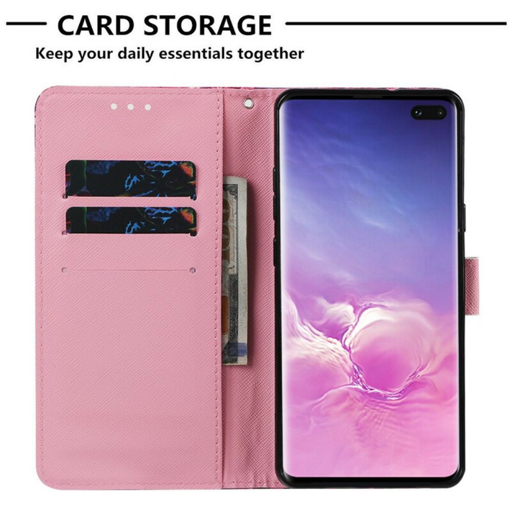 Folio-hoesje voor Samsung Galaxy S10 5G Rode Vlinders