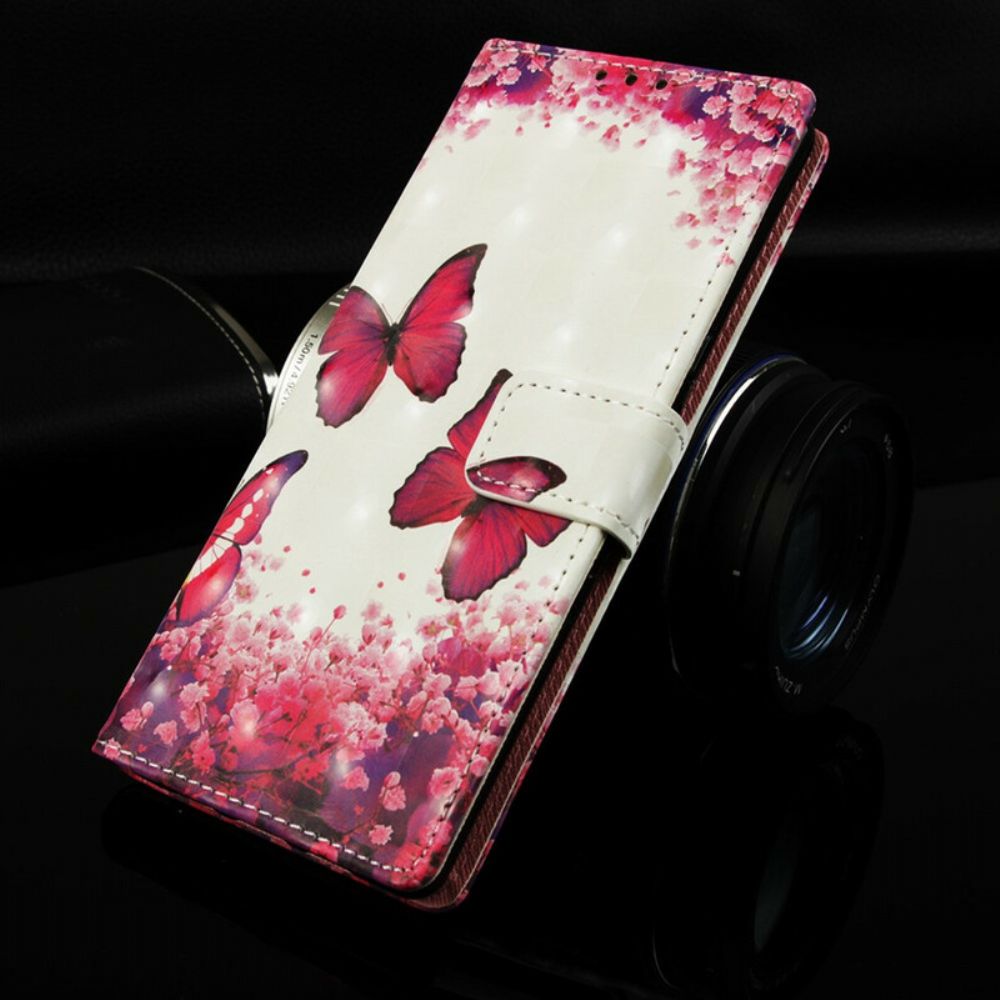 Folio-hoesje voor Samsung Galaxy S10 5G Rode Vlinders