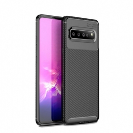 Hoesje voor Samsung Galaxy S10 5G Flexibele Koolstofvezeltextuur