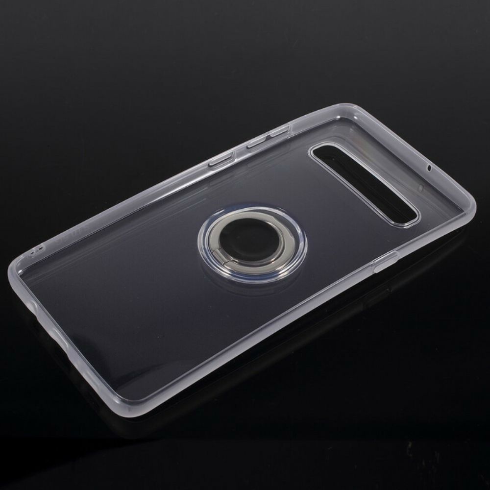 Hoesje voor Samsung Galaxy S10 5G Transparante Metalen Ring