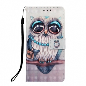 Leren Hoesje voor Samsung Galaxy S10 5G Juffrouw Uil