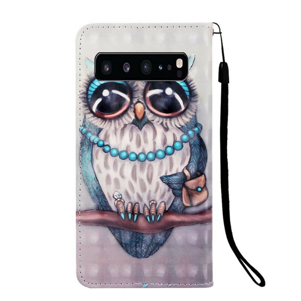 Leren Hoesje voor Samsung Galaxy S10 5G Juffrouw Uil