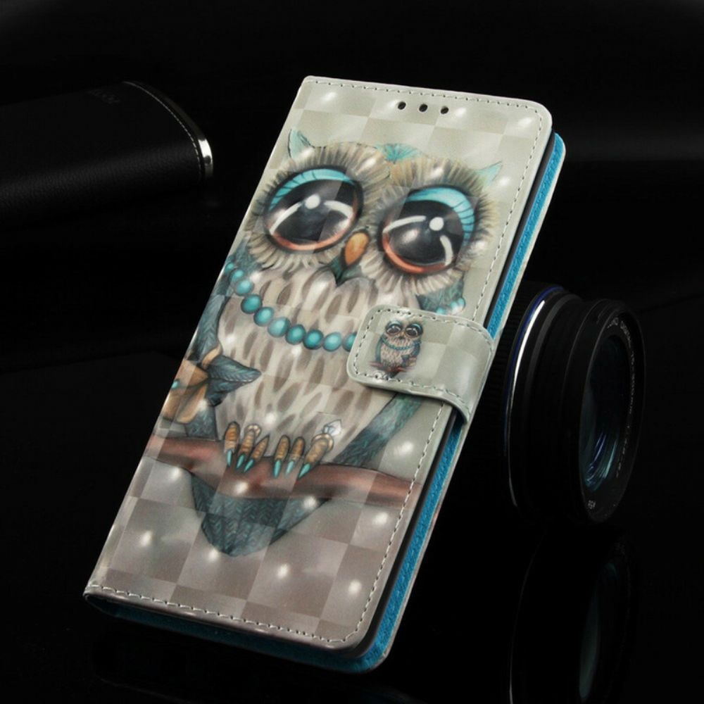 Leren Hoesje voor Samsung Galaxy S10 5G Juffrouw Uil