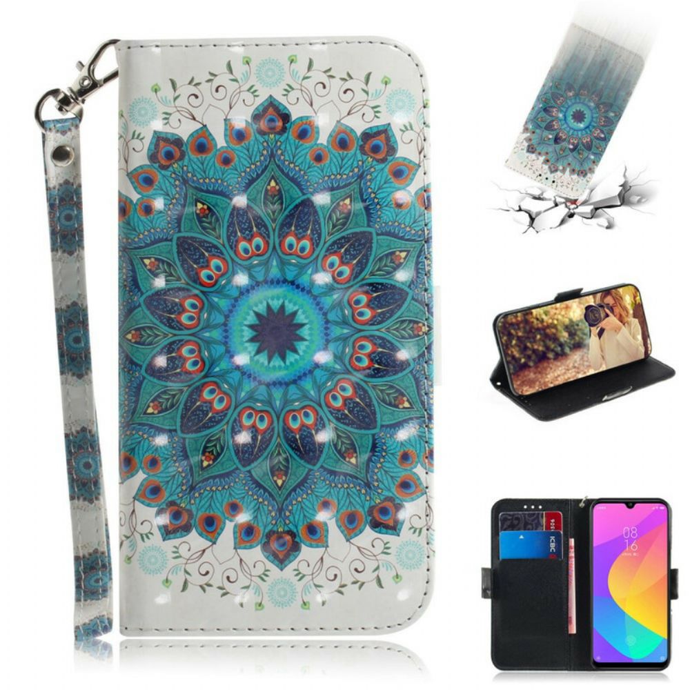 Folio-hoesje voor Xiaomi Mi A3 Met Ketting Meesterlijke Mandala Met Bandjes