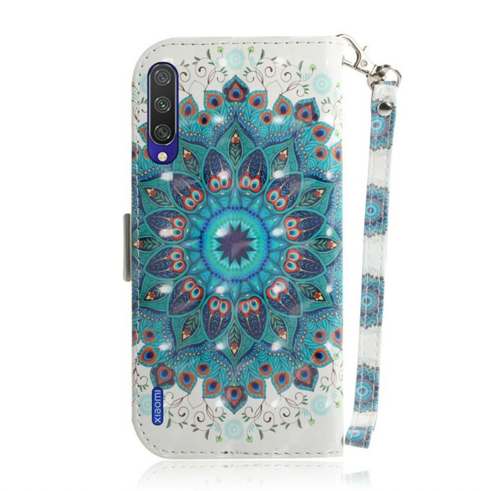 Folio-hoesje voor Xiaomi Mi A3 Met Ketting Meesterlijke Mandala Met Bandjes