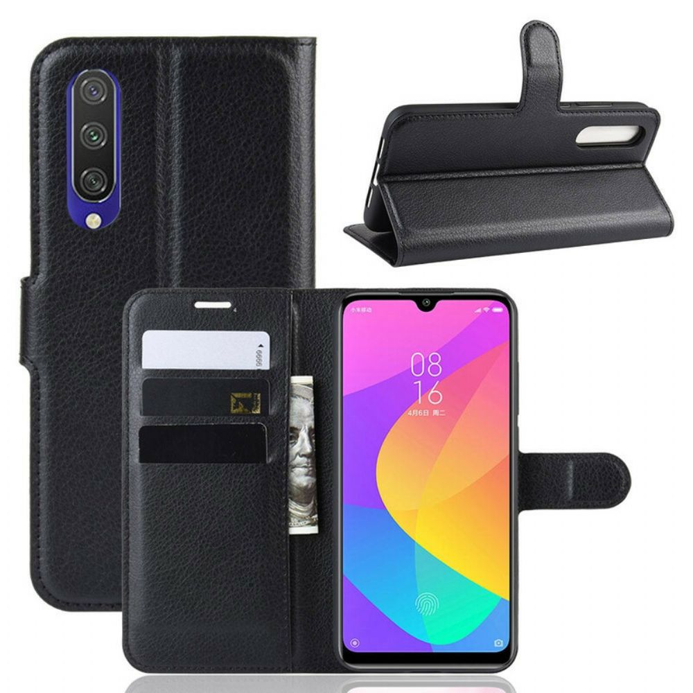 Folio-hoesje voor Xiaomi Mi A3 Premium Litchi Leder Effect