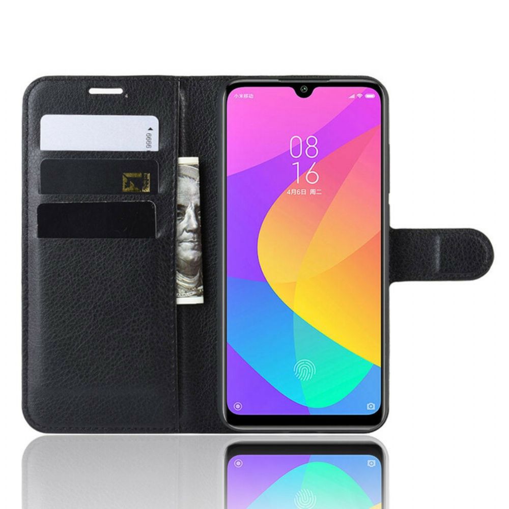 Folio-hoesje voor Xiaomi Mi A3 Premium Litchi Leder Effect