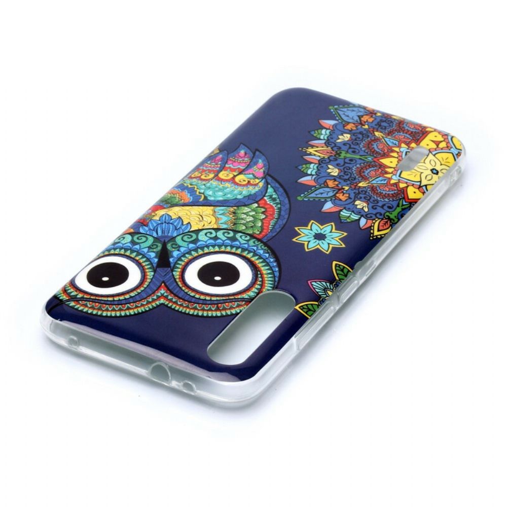 Hoesje voor Xiaomi Mi A3 Fluorescerende Mandala Uil