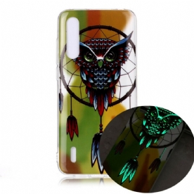 Hoesje voor Xiaomi Mi A3 Fluorescerende Uil Dromenvanger