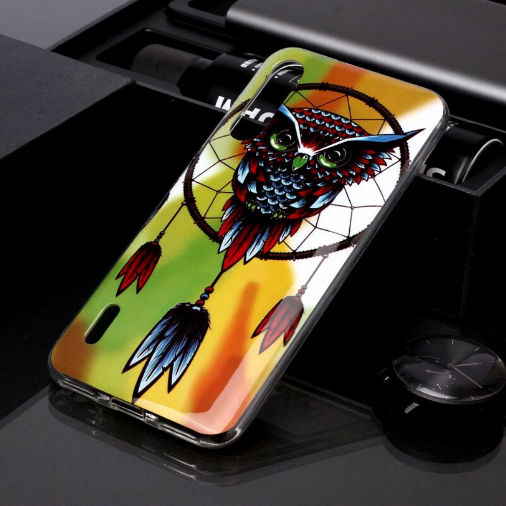 Hoesje voor Xiaomi Mi A3 Fluorescerende Uil Dromenvanger