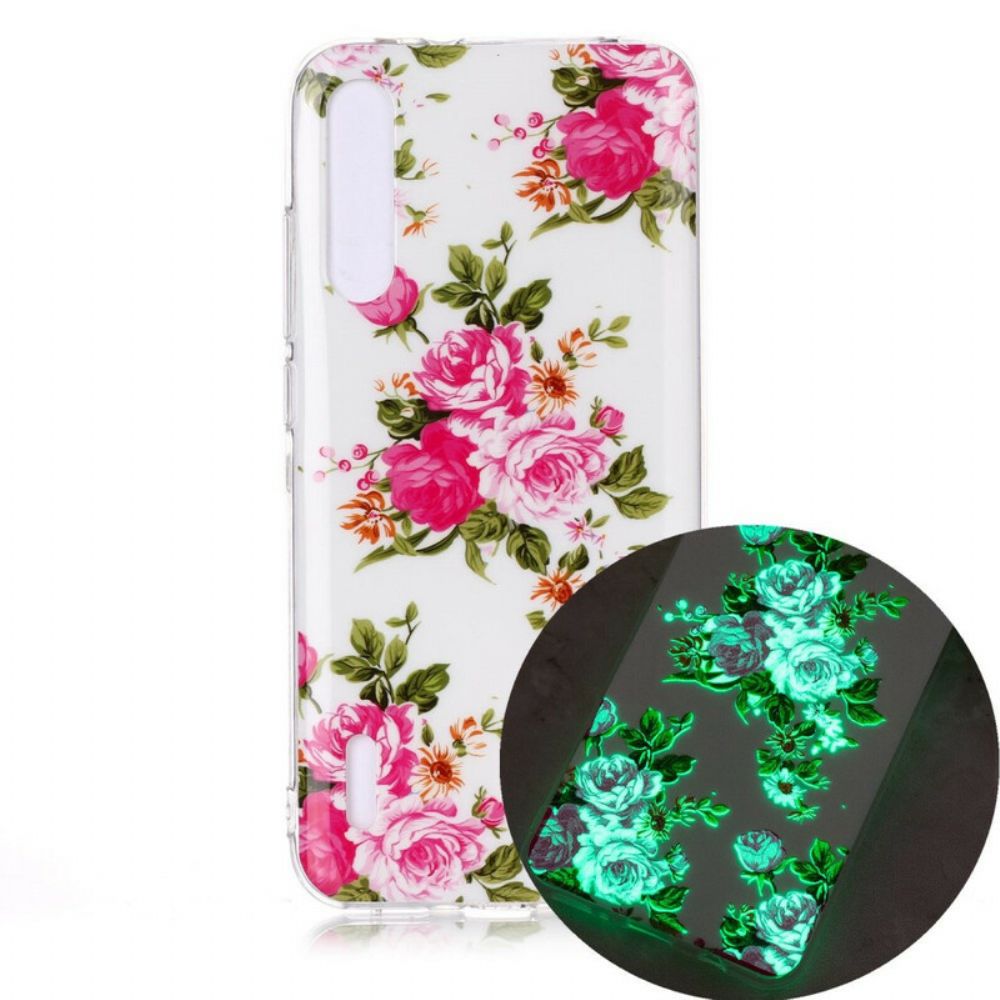 Hoesje voor Xiaomi Mi A3 Fluorescerende Vrijheidsbloemen