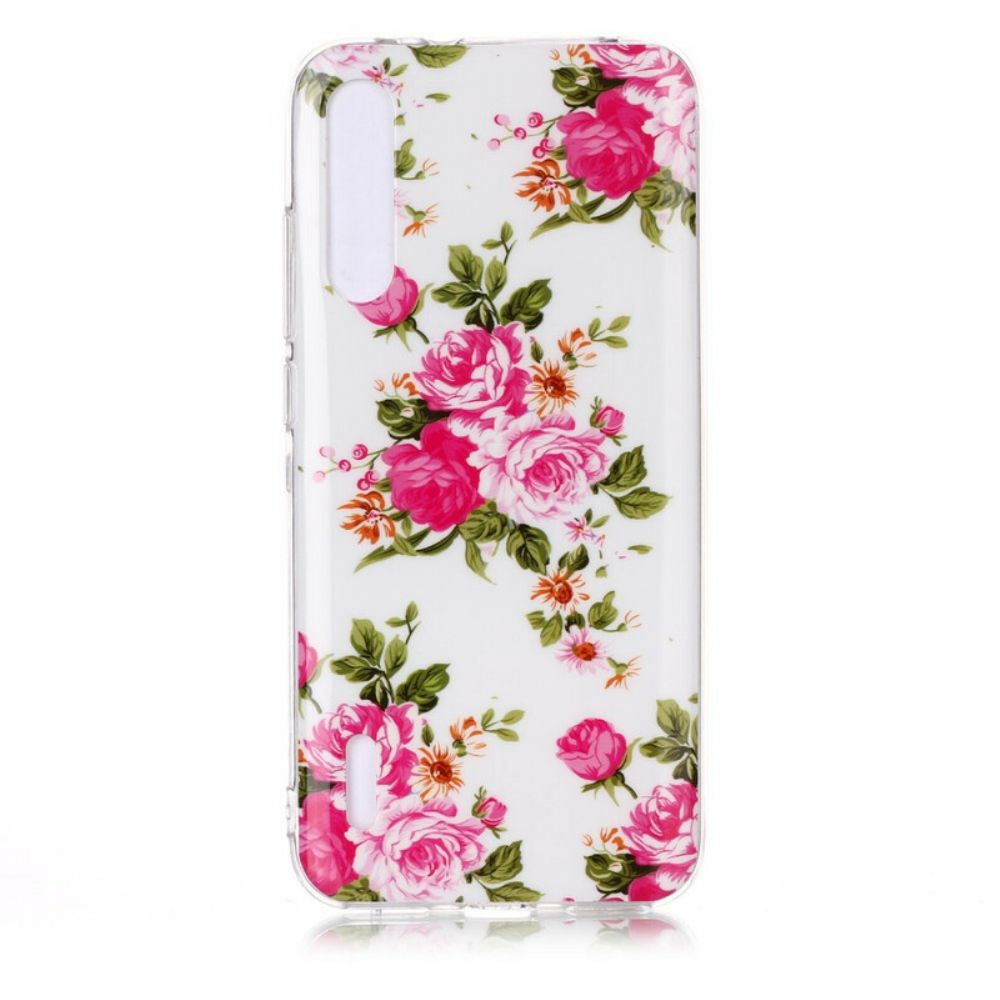 Hoesje voor Xiaomi Mi A3 Fluorescerende Vrijheidsbloemen