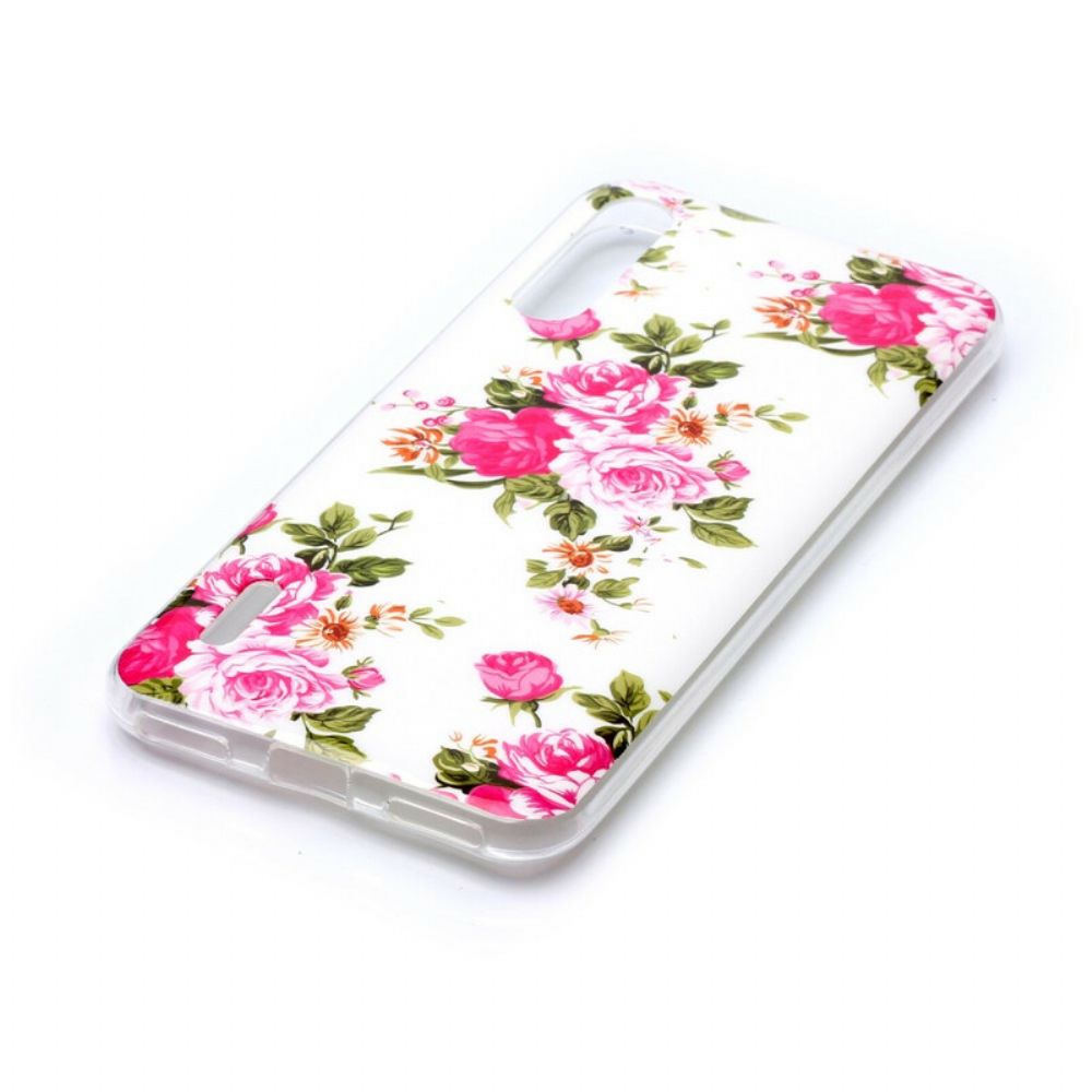 Hoesje voor Xiaomi Mi A3 Fluorescerende Vrijheidsbloemen