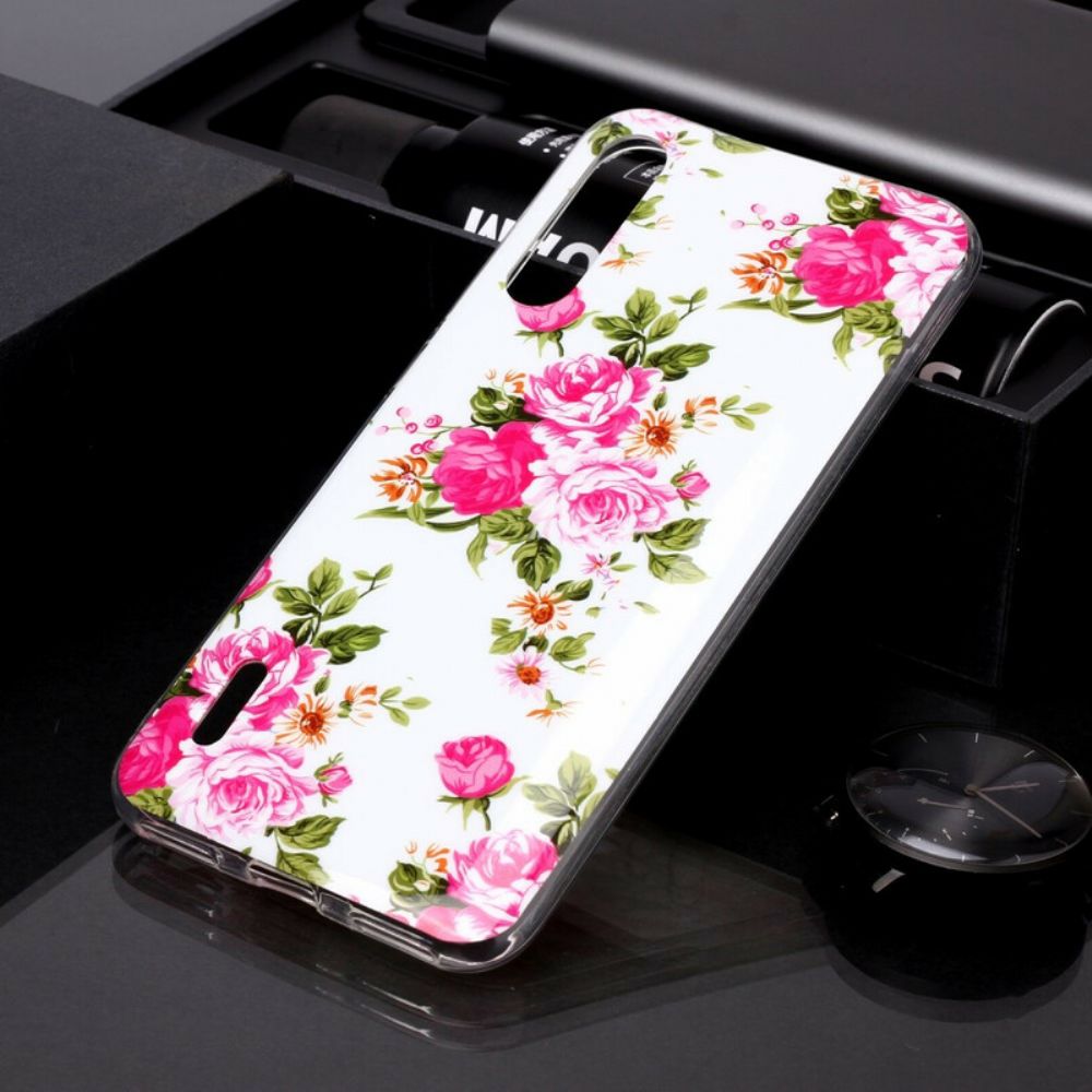 Hoesje voor Xiaomi Mi A3 Fluorescerende Vrijheidsbloemen