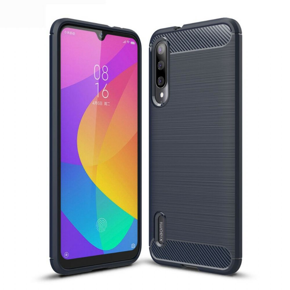 Hoesje voor Xiaomi Mi A3 Geborstelde Koolstofvezel