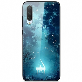 Hoesje voor Xiaomi Mi A3 Piano Van Gehard Glas In De Nacht