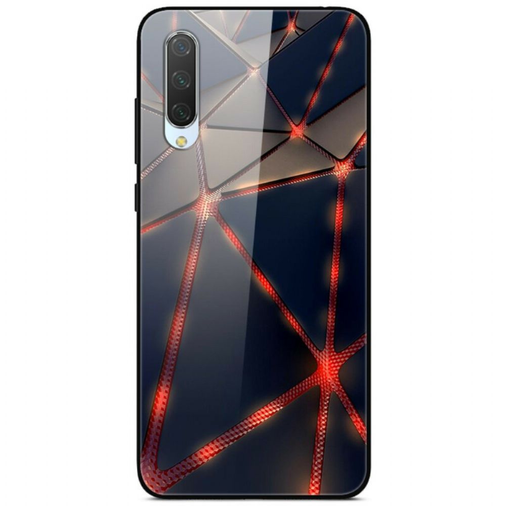 Hoesje voor Xiaomi Mi A3 Rood Rayon Gehard Glas