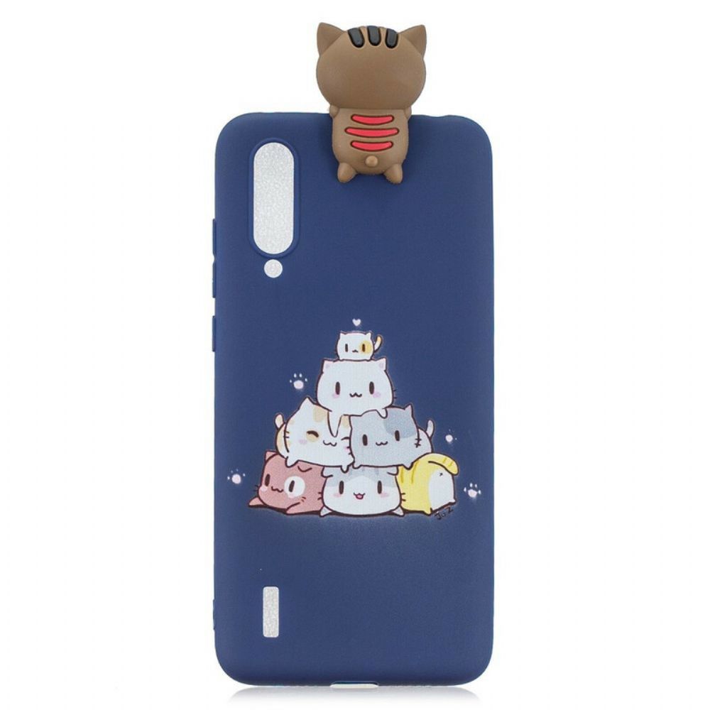 Hoesje voor Xiaomi Mi A3 Stapel 3d Katten