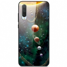 Hoesje voor Xiaomi Mi A3 Zonnestelsel Planeet Gehard Glas