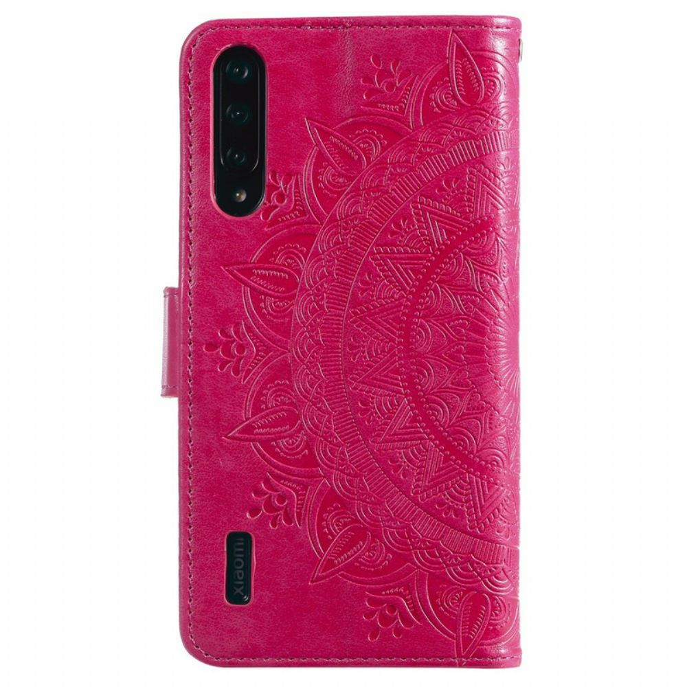 Leren Hoesje voor Xiaomi Mi A3 Zon Mandala