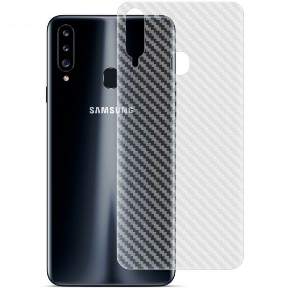 Achterste Beschermfolie Voor Samsung Galaxy A20S Carbon Style Imak