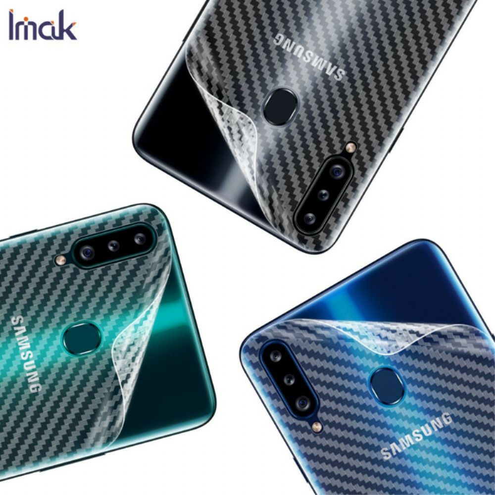 Achterste Beschermfolie Voor Samsung Galaxy A20S Carbon Style Imak