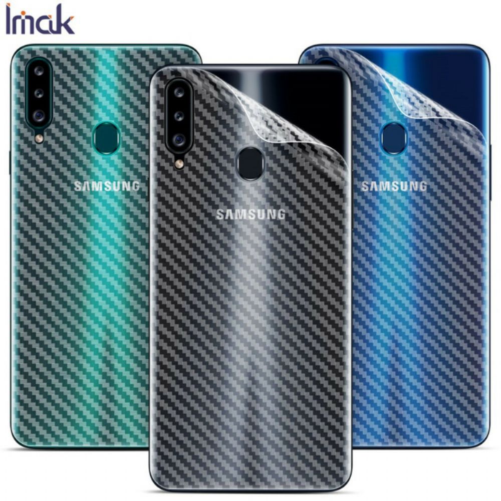 Achterste Beschermfolie Voor Samsung Galaxy A20S Carbon Style Imak