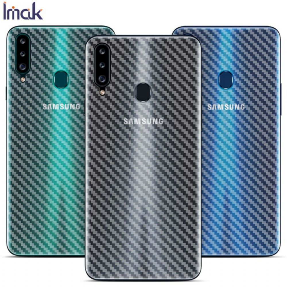 Achterste Beschermfolie Voor Samsung Galaxy A20S Carbon Style Imak