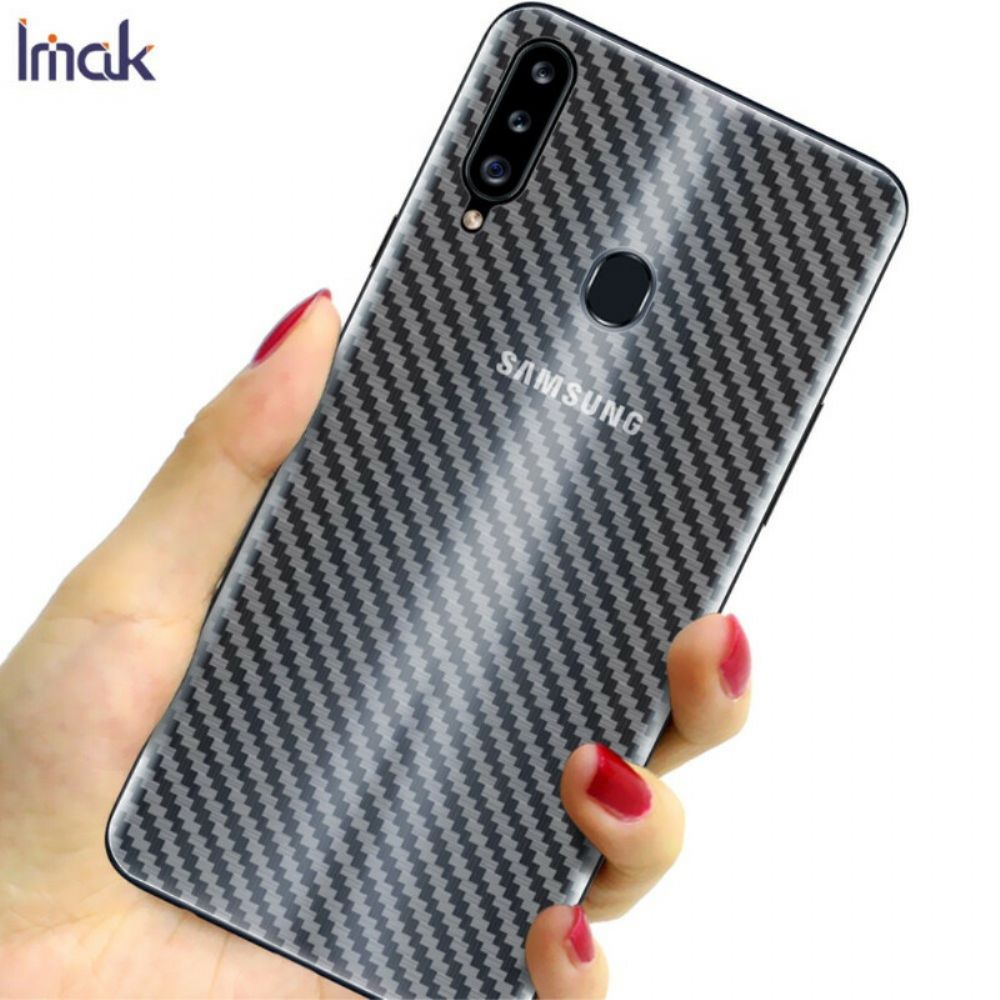 Achterste Beschermfolie Voor Samsung Galaxy A20S Carbon Style Imak