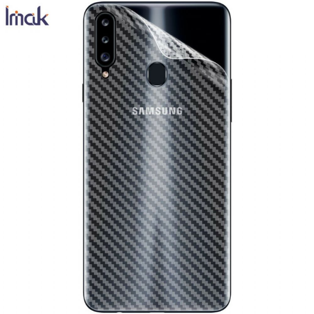 Achterste Beschermfolie Voor Samsung Galaxy A20S Carbon Style Imak